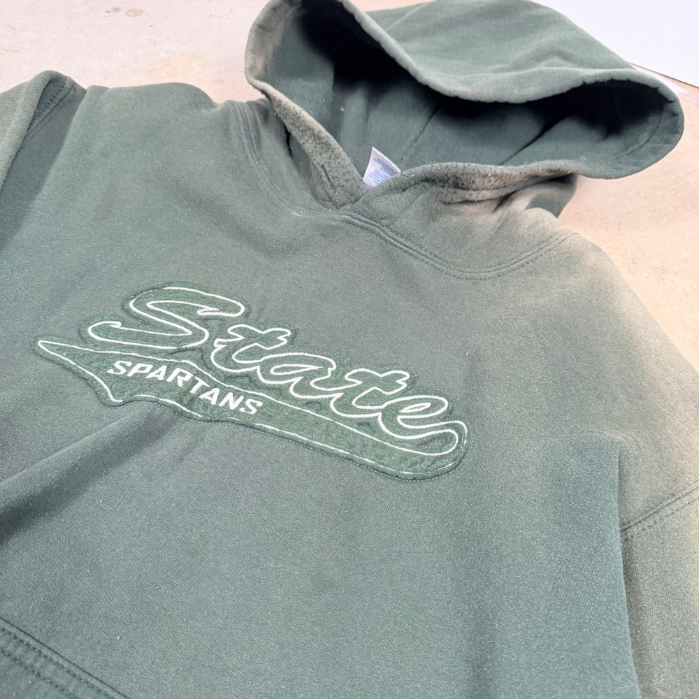 Gildan Ultra Blend Michigan State Spartans‎ Green Hoodie Sweatshirt Mens S